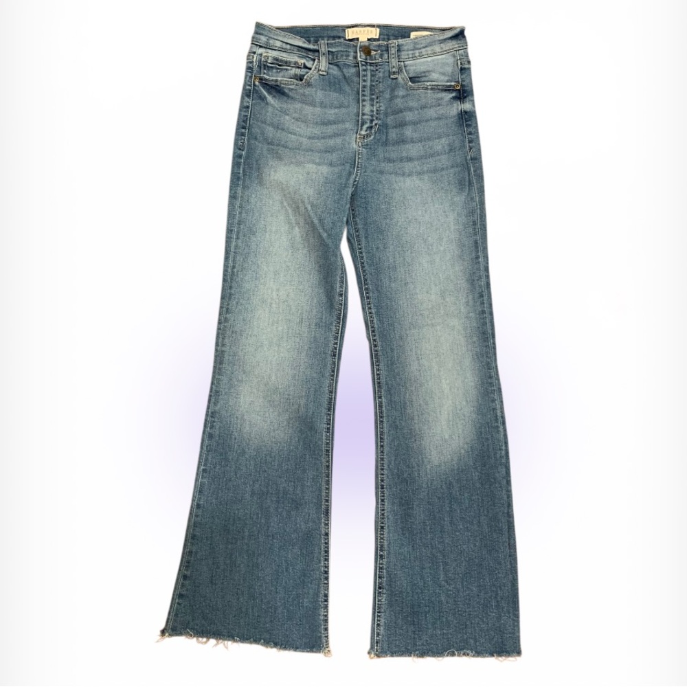Harper Light Wash Blue Flared Denim Jeans